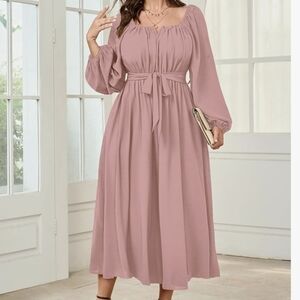 Pink Long Sleeve Dress